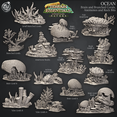 Ocean Terrain - Coral, Anemones, and Rock Bits